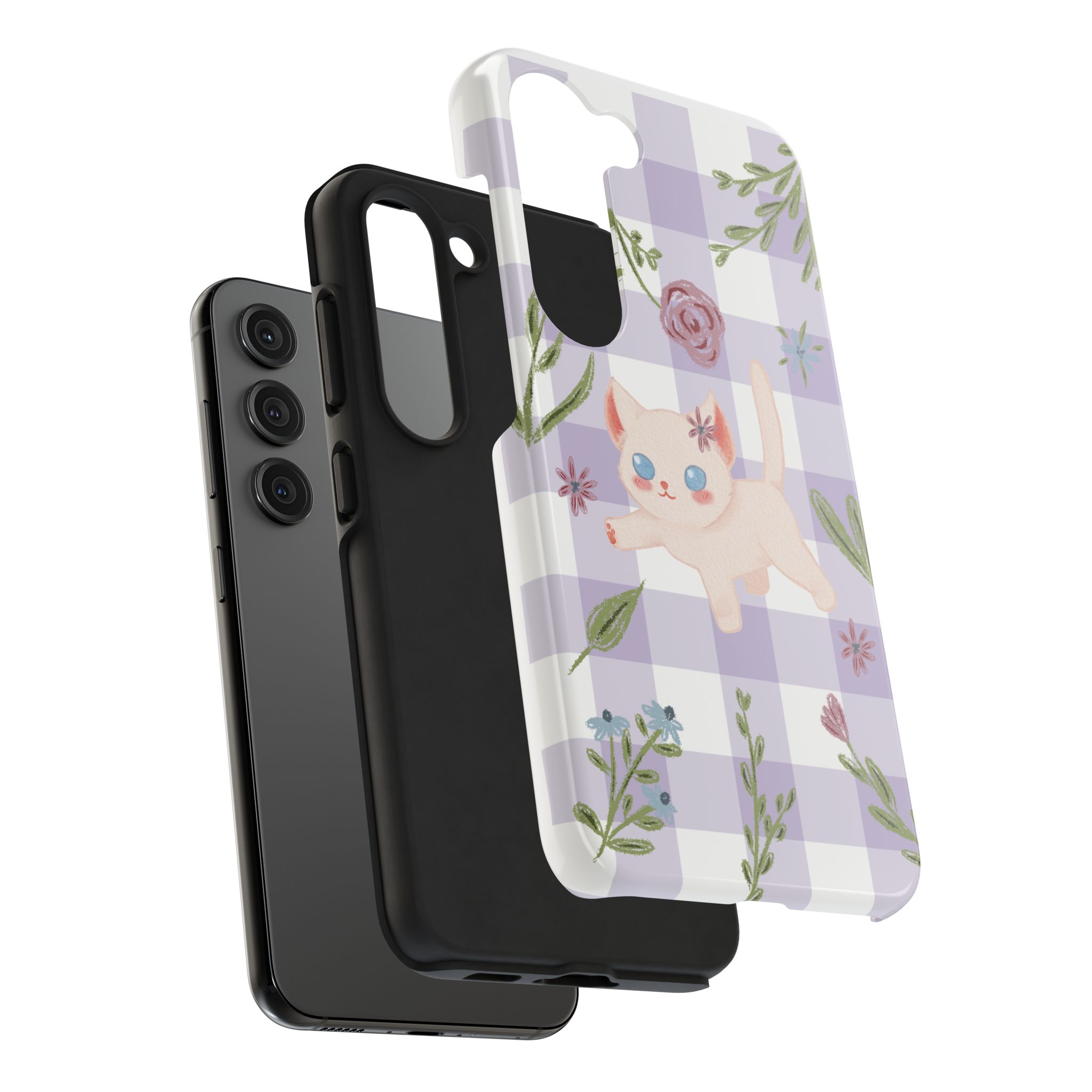 "Whiskers & Wildflowers" Phone Case - Image 89