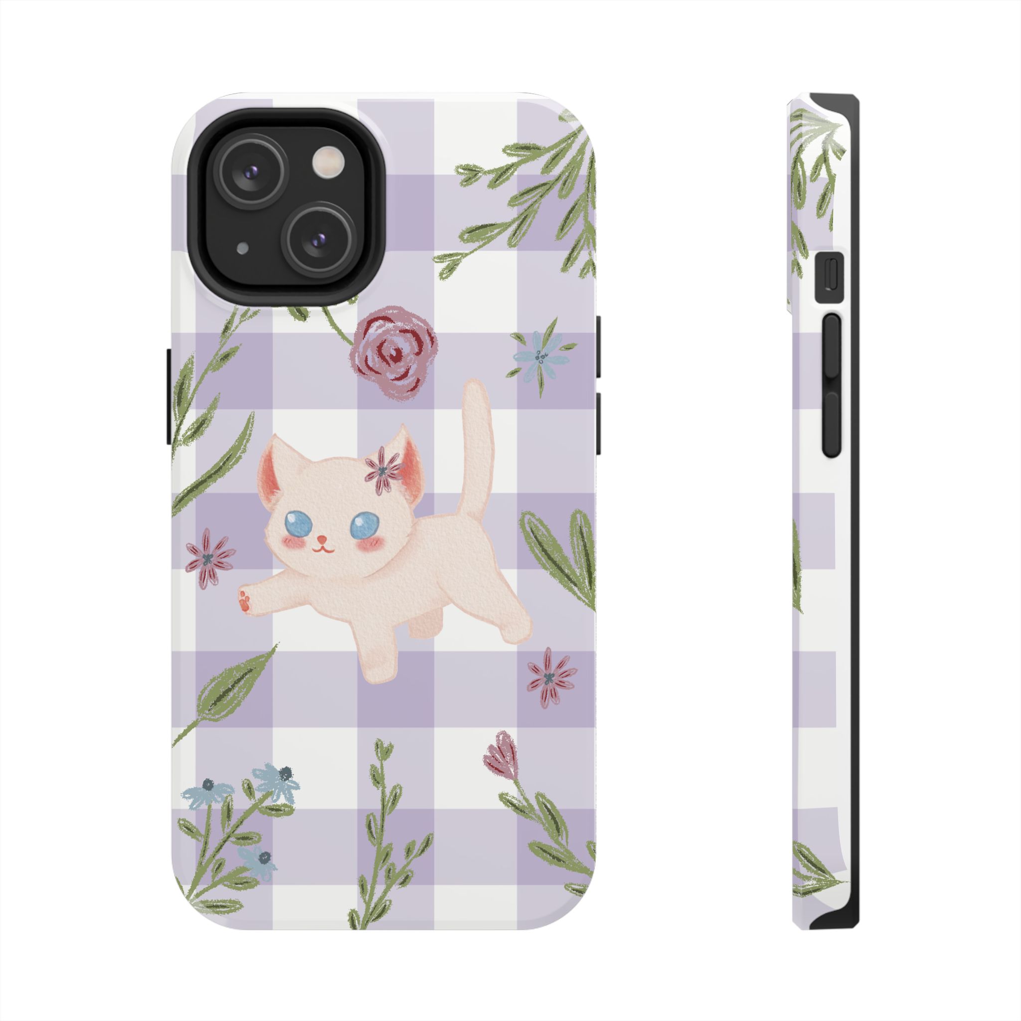 "Whiskers & Wildflowers" Phone Case - Image 58