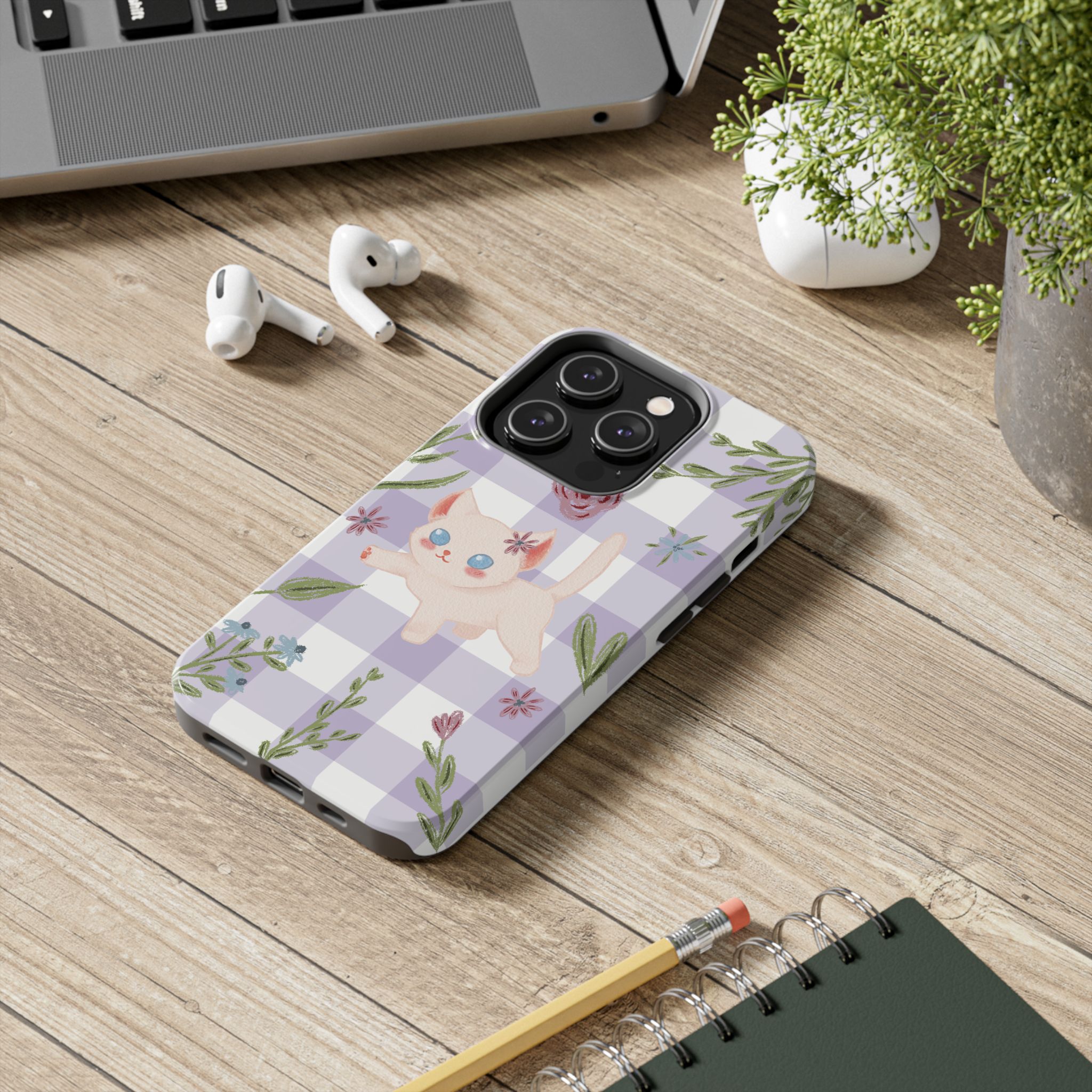 "Whiskers & Wildflowers" Phone Case - Image 61