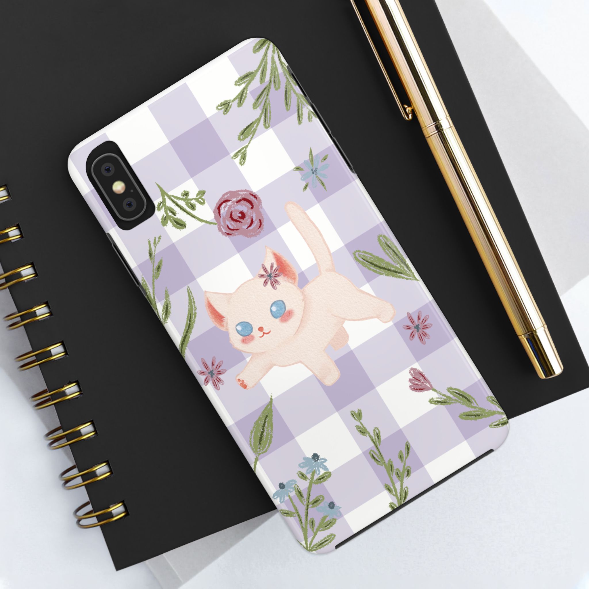 "Whiskers & Wildflowers" Phone Case - Image 13