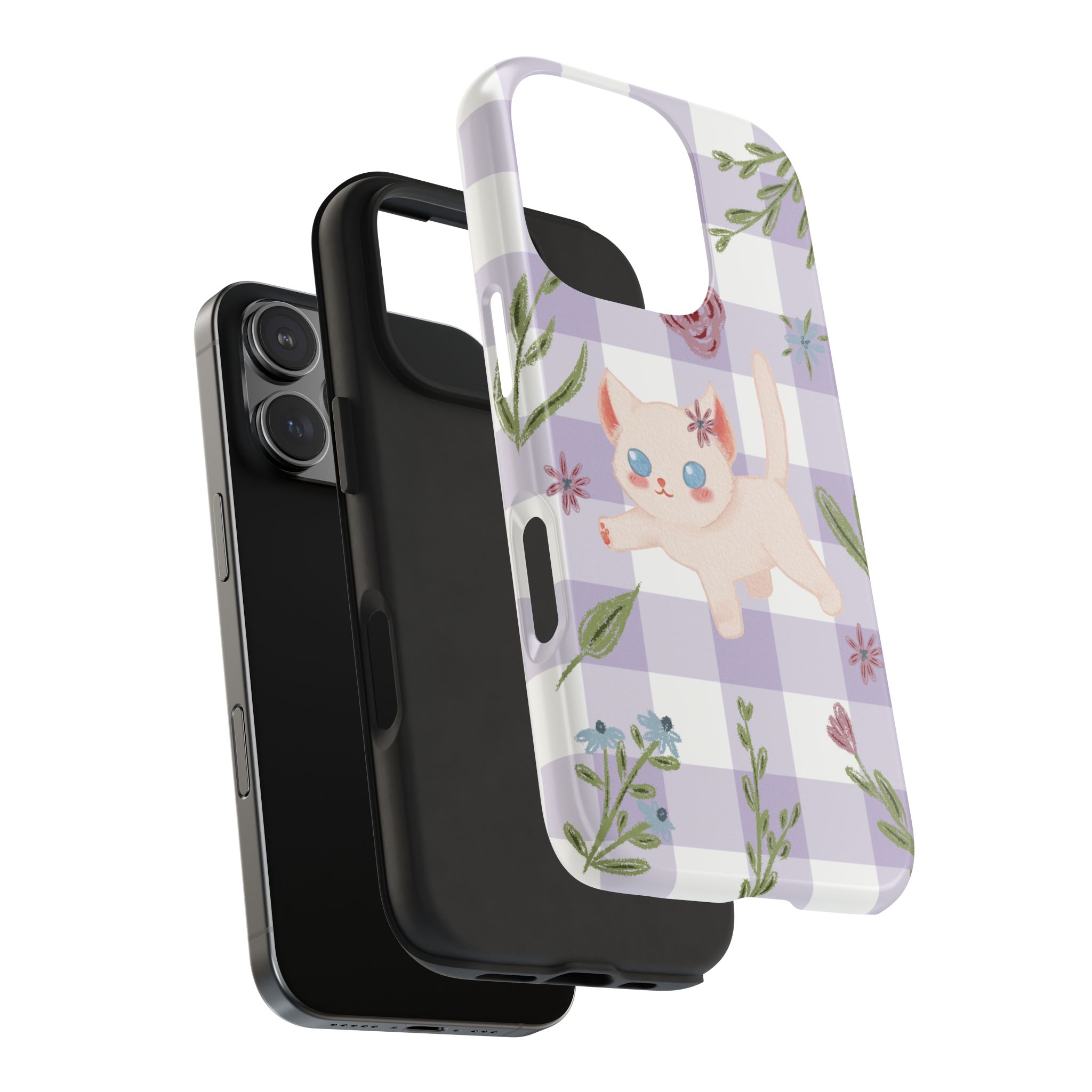 "Whiskers & Wildflowers" Phone Case - Image 100