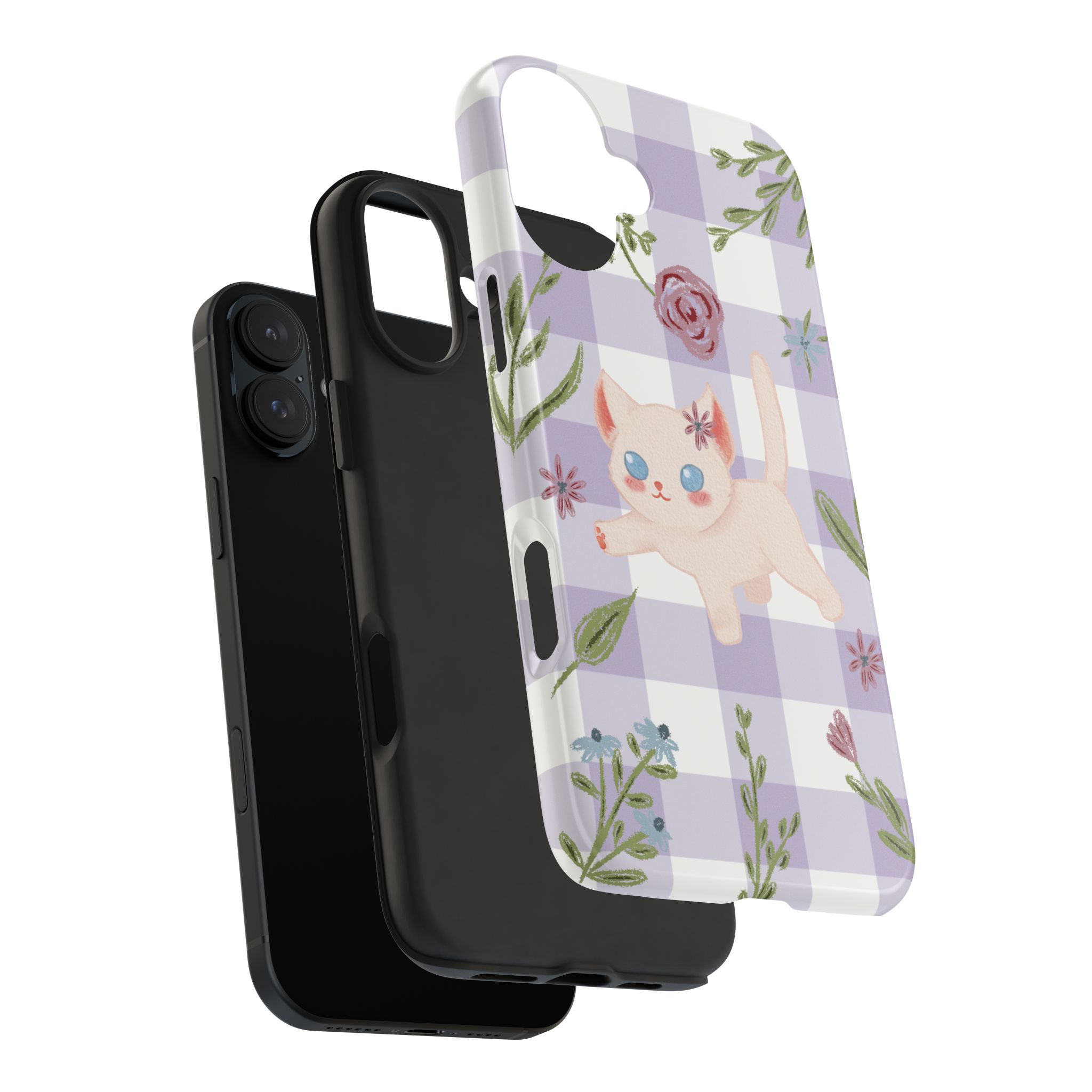 "Whiskers & Wildflowers" Phone Case - Image 106