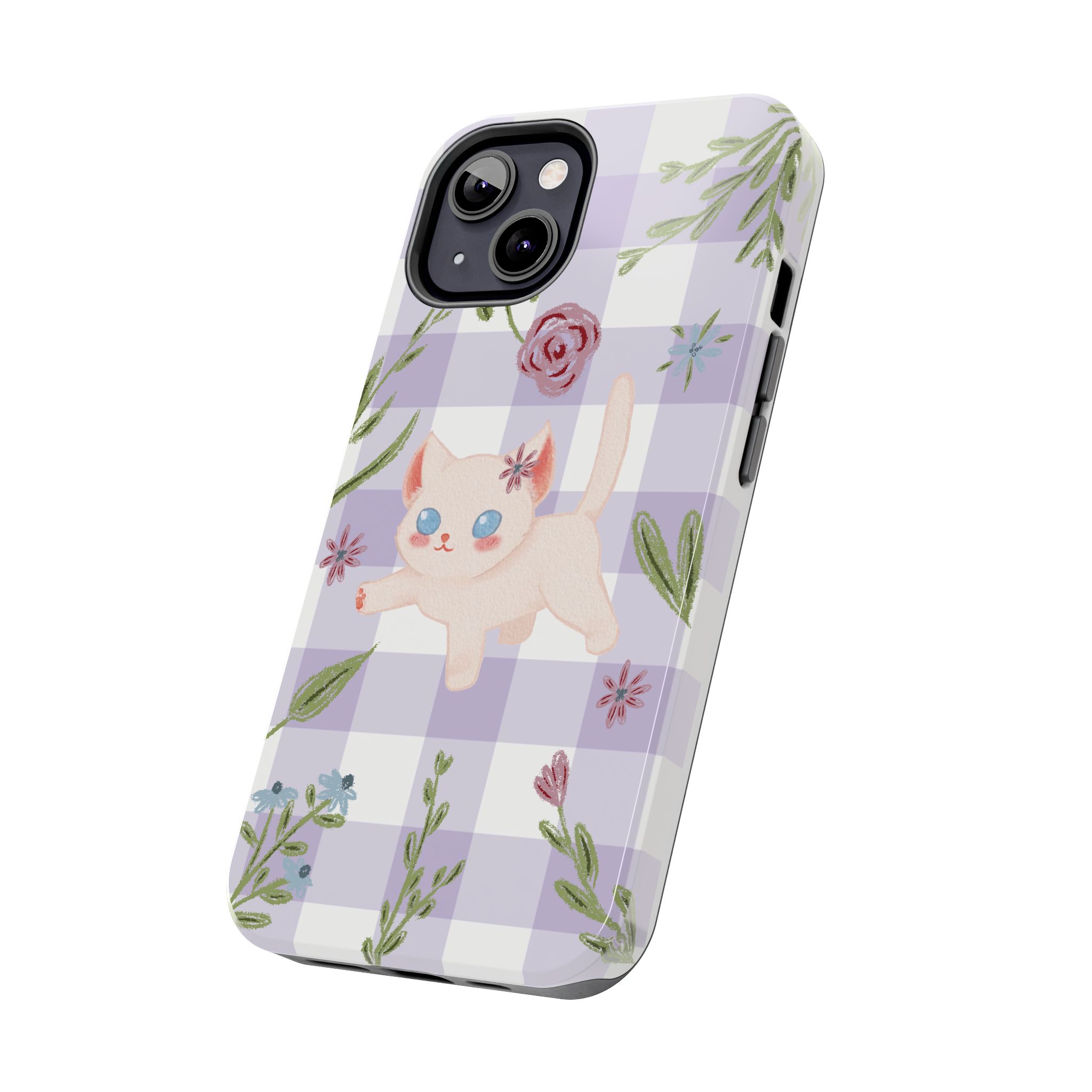 "Whiskers & Wildflowers" Phone Case - Image 44