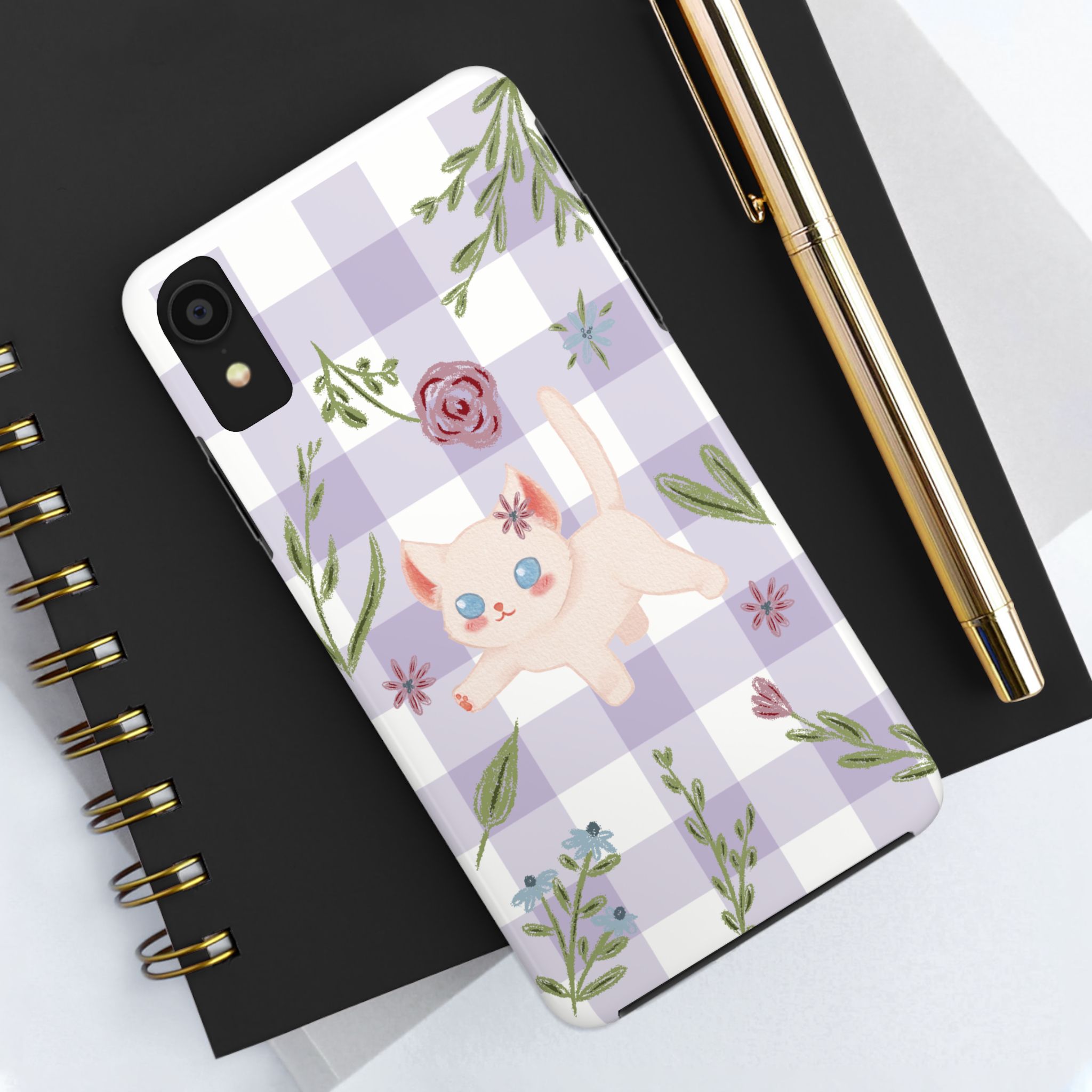 "Whiskers & Wildflowers" Phone Case - Image 9