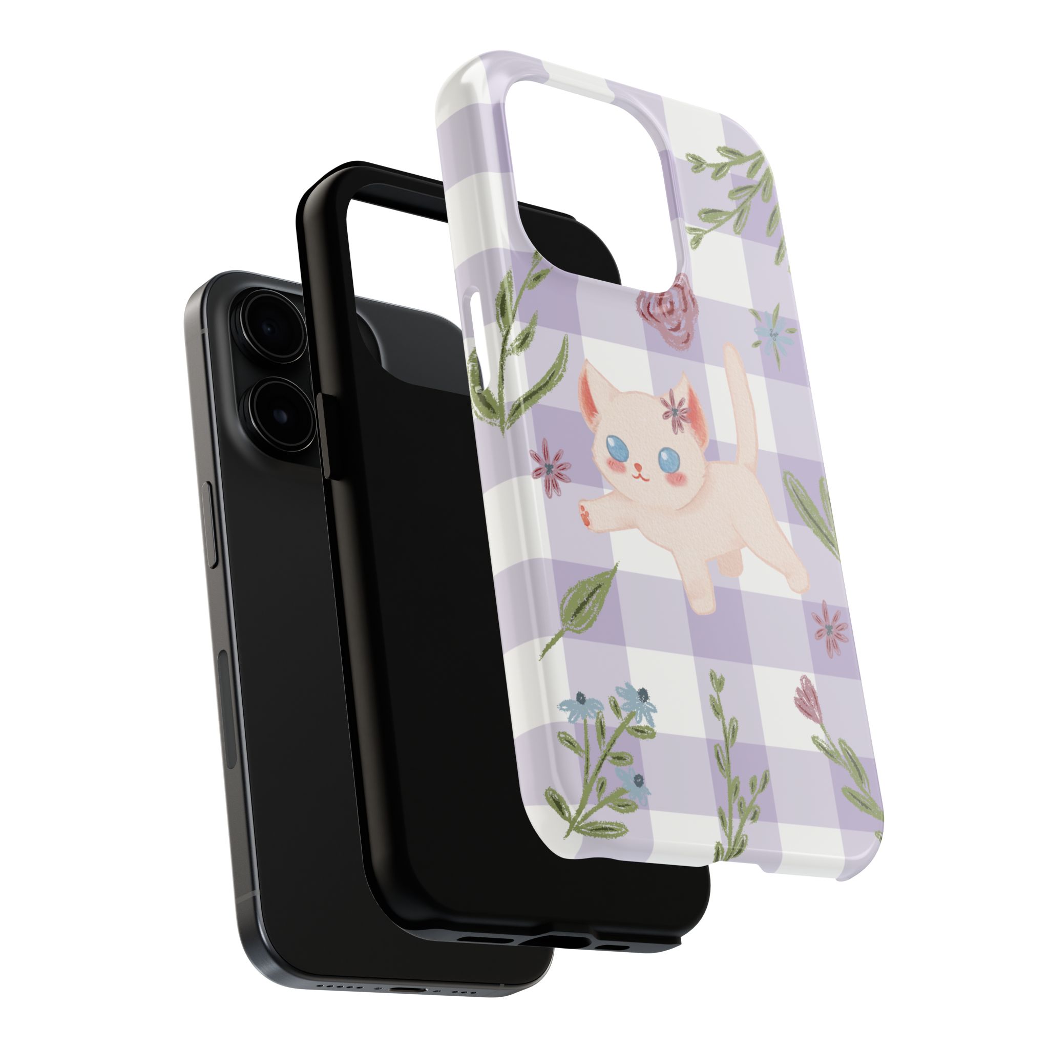 "Whiskers & Wildflowers" Phone Case - Image 73