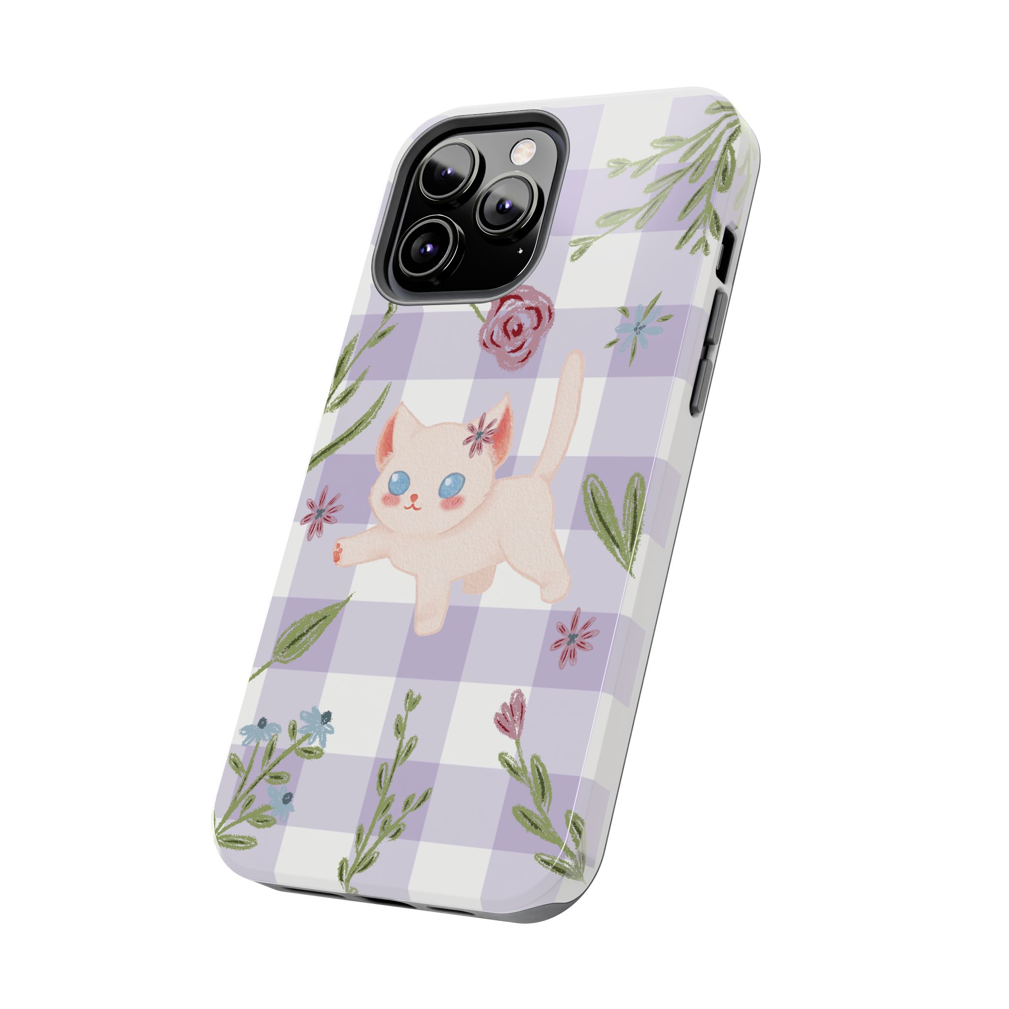 "Whiskers & Wildflowers" Phone Case - Image 56