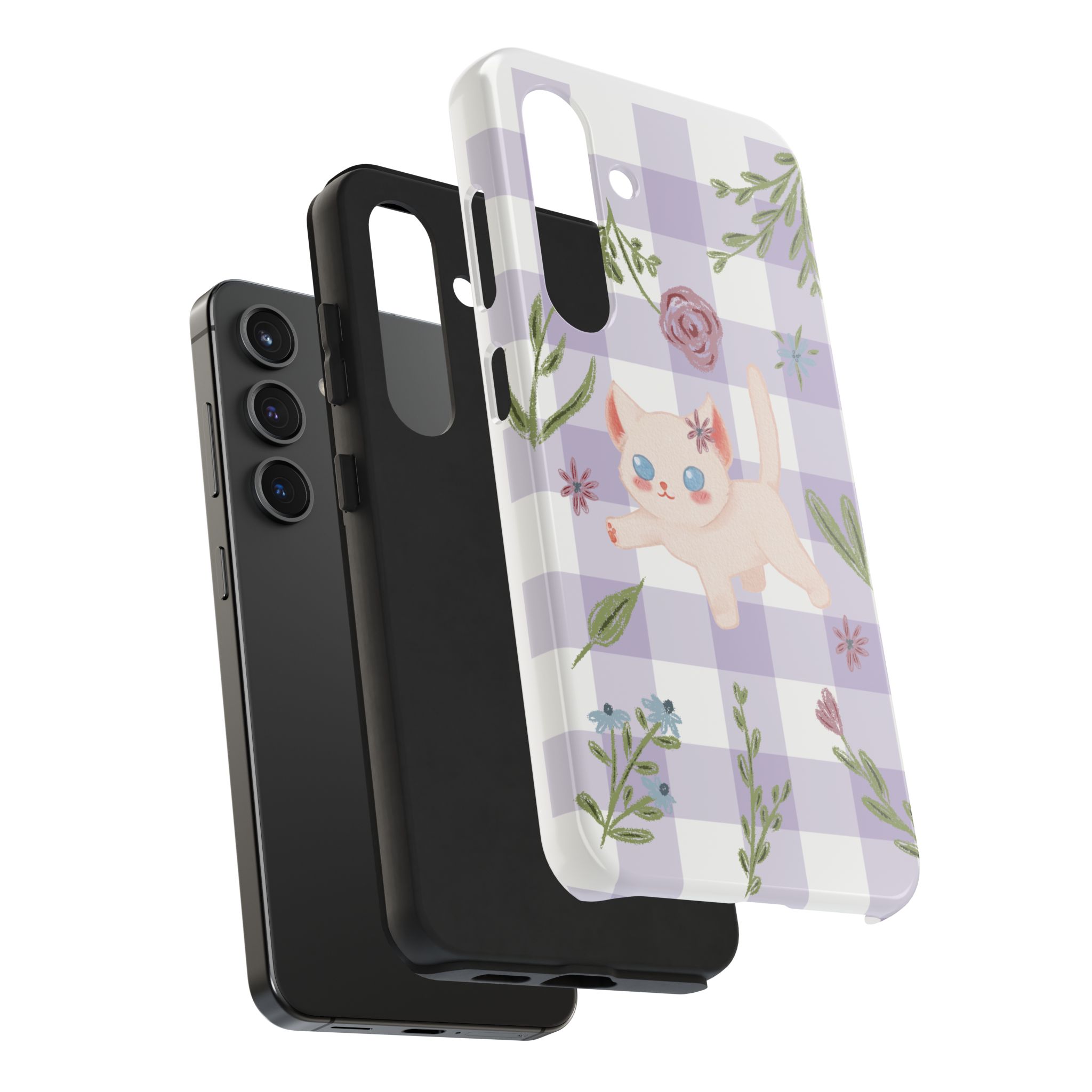 "Whiskers & Wildflowers" Phone Case - Image 85