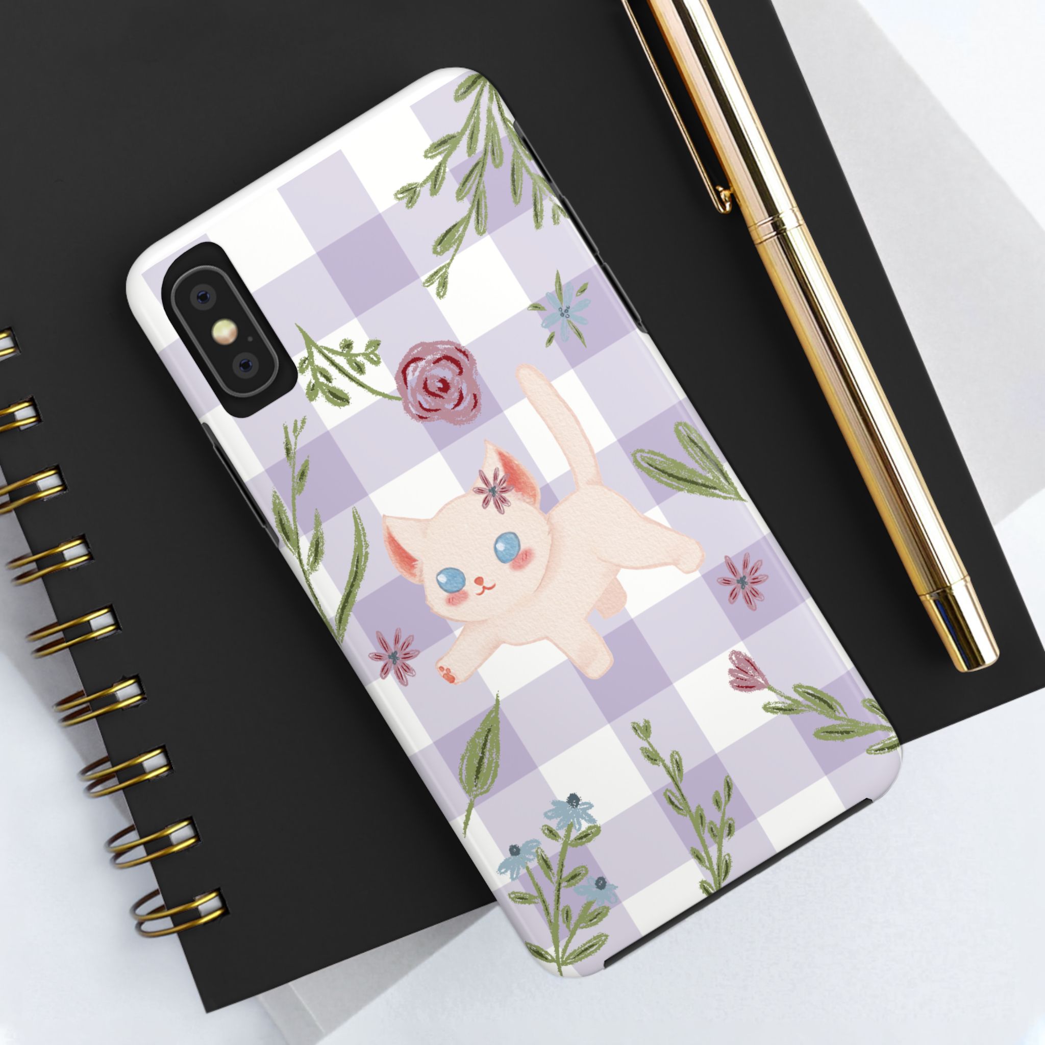 "Whiskers & Wildflowers" Phone Case - Image 11