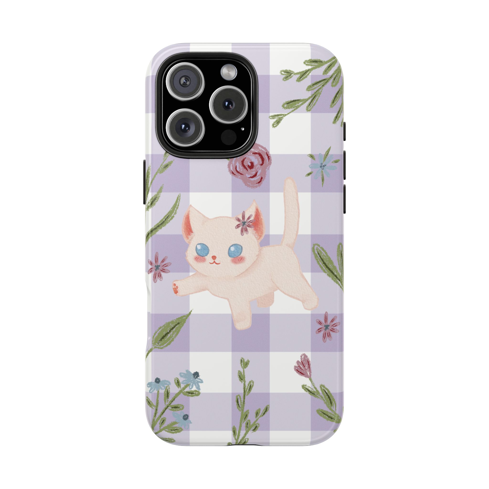 "Whiskers & Wildflowers" Phone Case