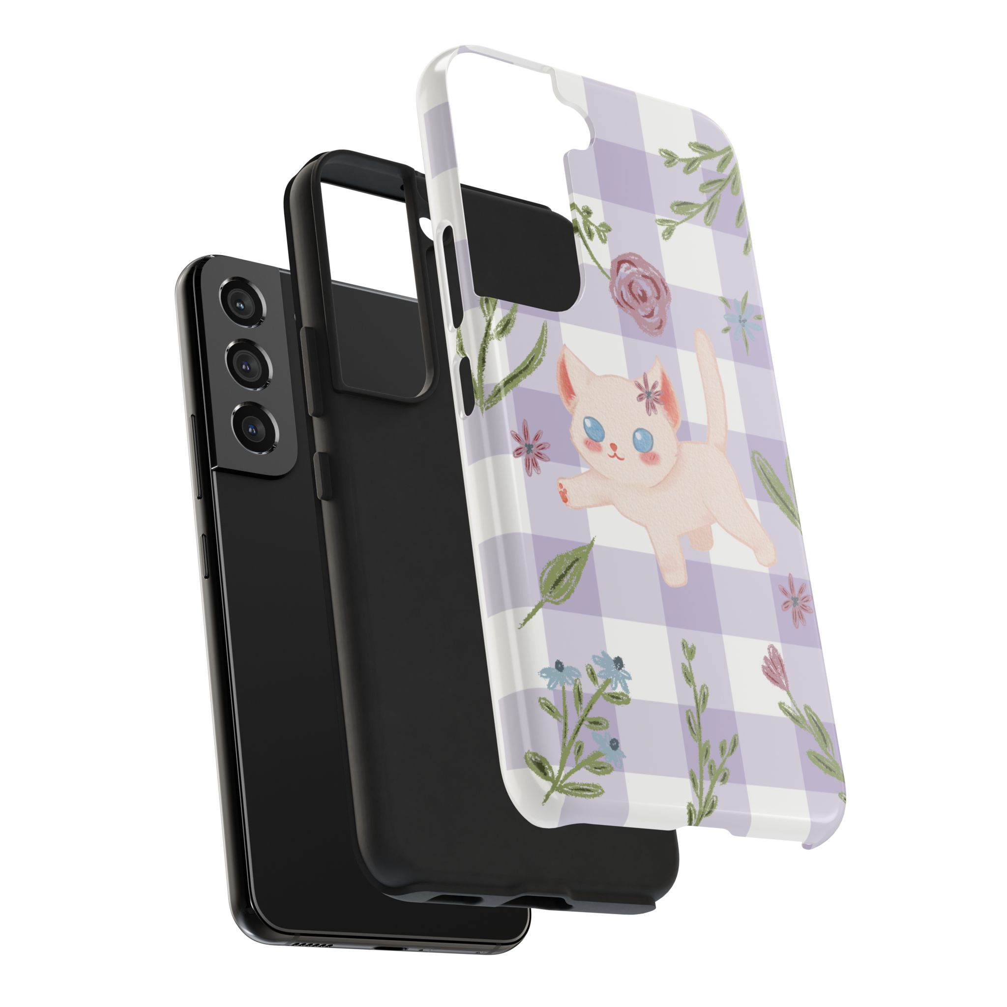 "Whiskers & Wildflowers" Phone Case - Image 93
