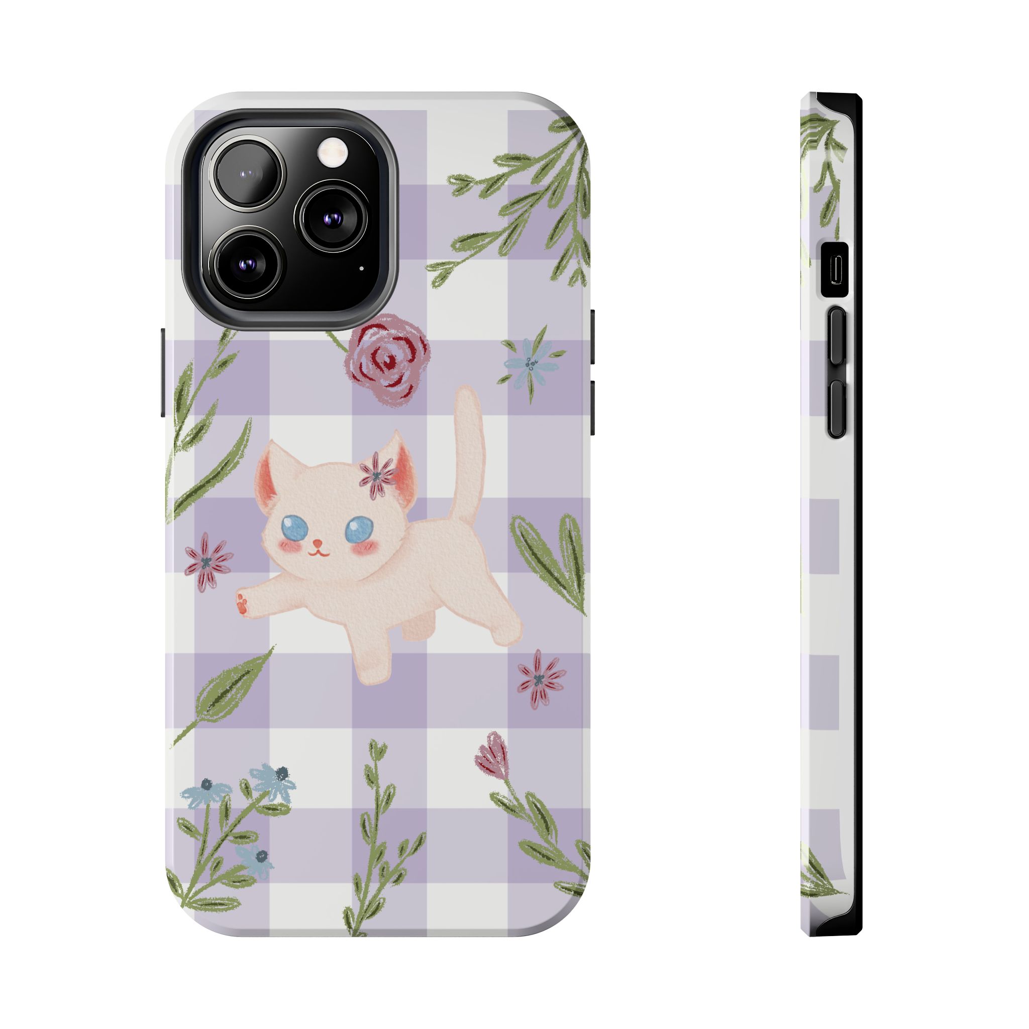 "Whiskers & Wildflowers" Phone Case - Image 54