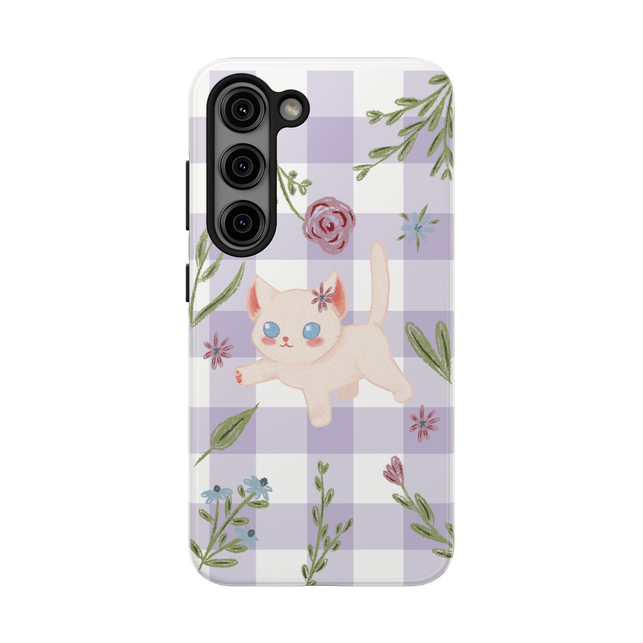 "Whiskers & Wildflowers" Phone Case - Image 86