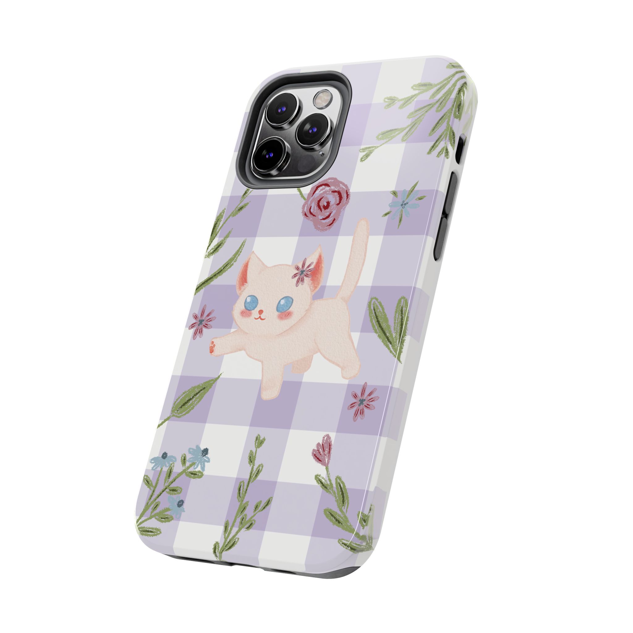 "Whiskers & Wildflowers" Phone Case - Image 36
