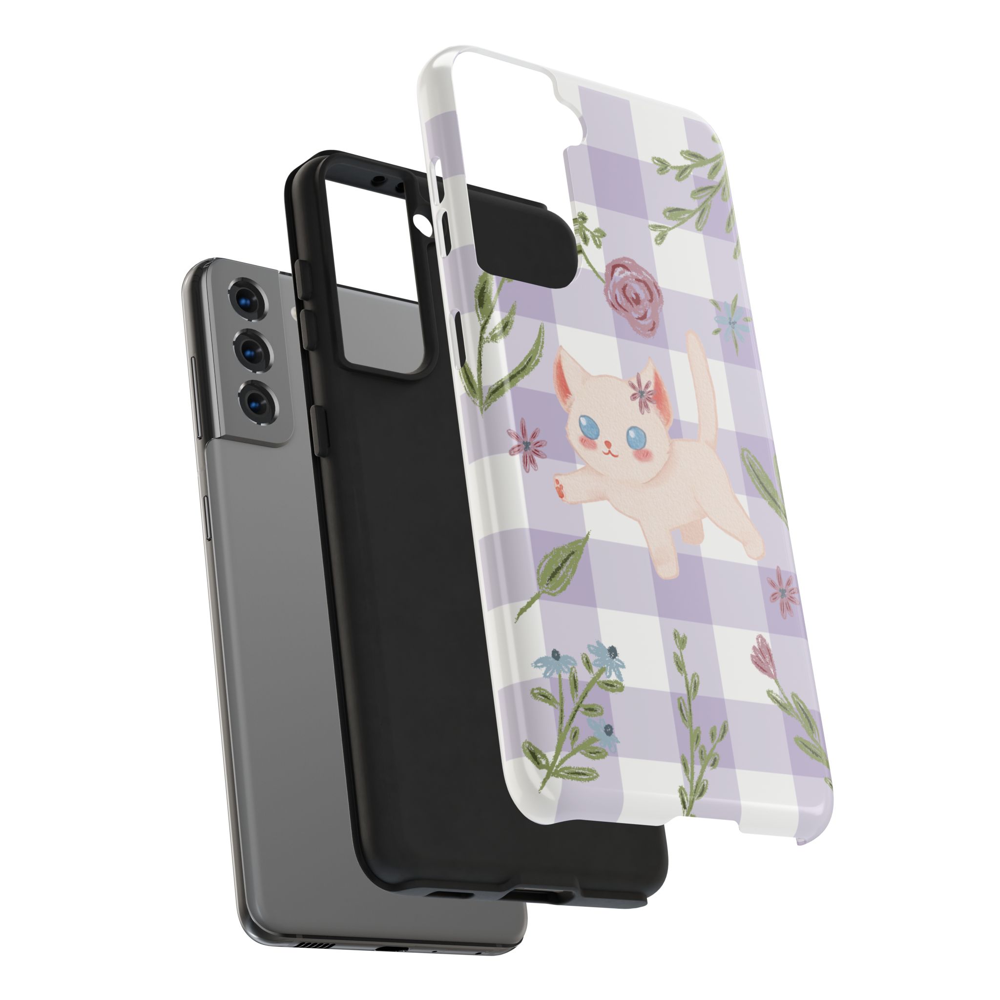 "Whiskers & Wildflowers" Phone Case - Image 97