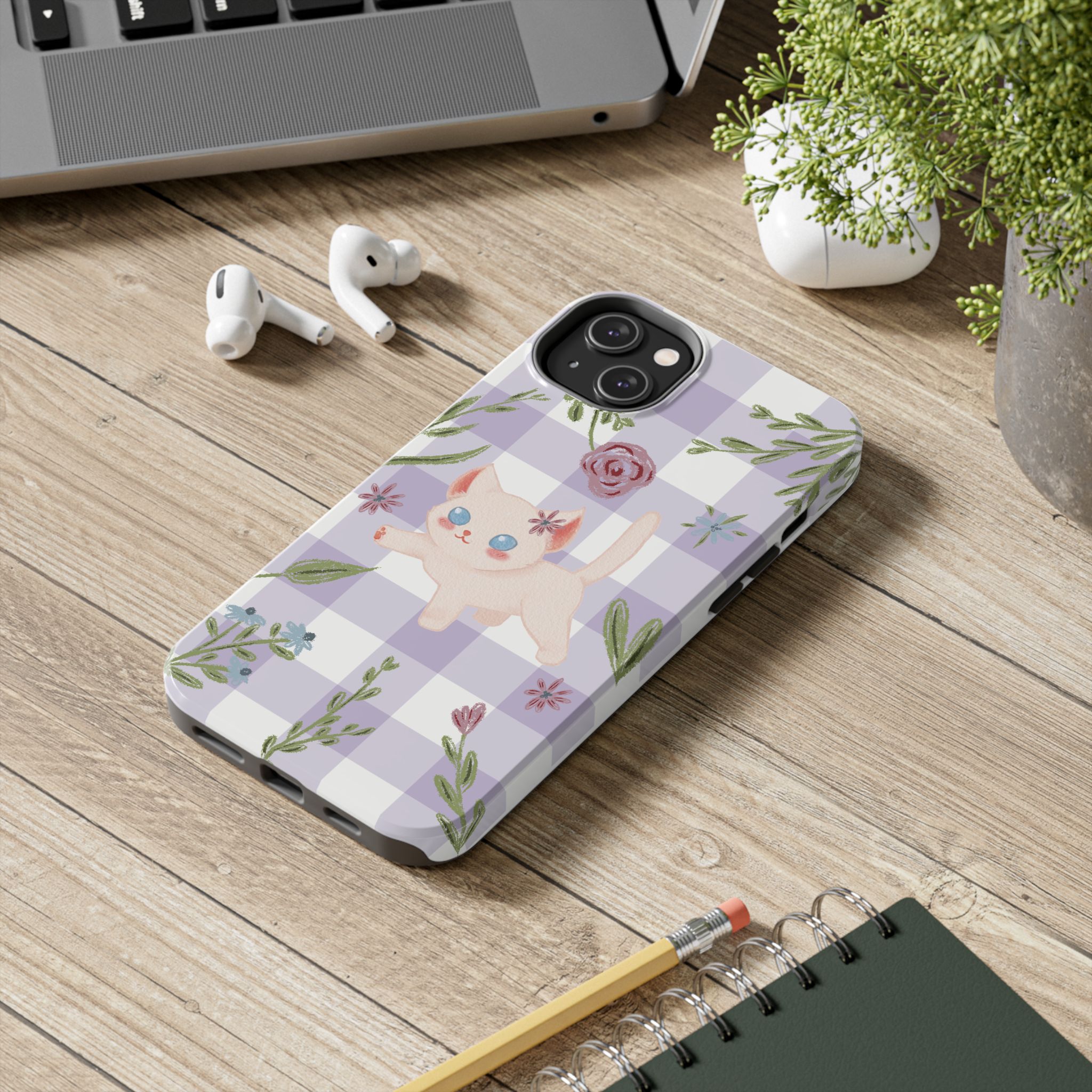 "Whiskers & Wildflowers" Phone Case - Image 65