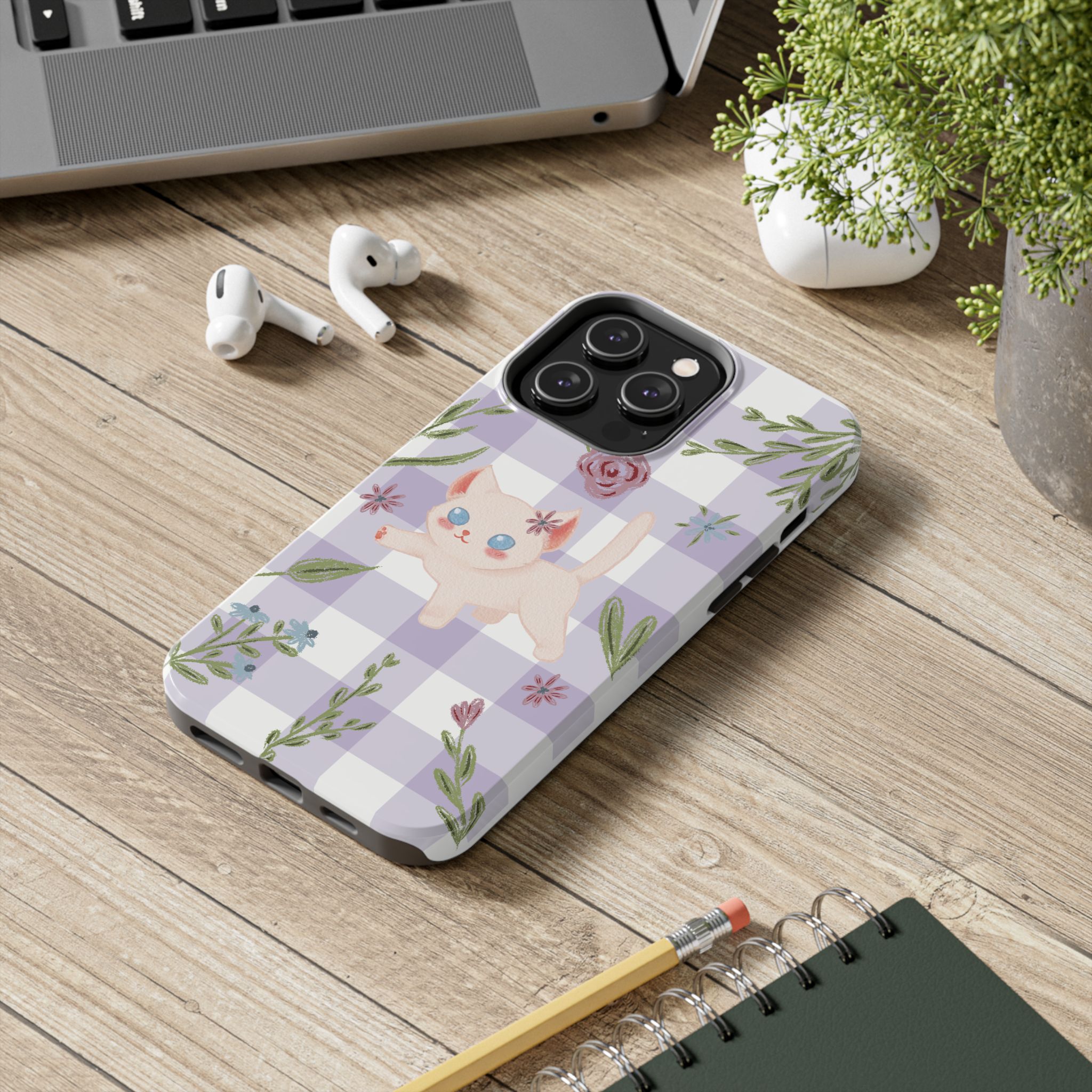 "Whiskers & Wildflowers" Phone Case - Image 63