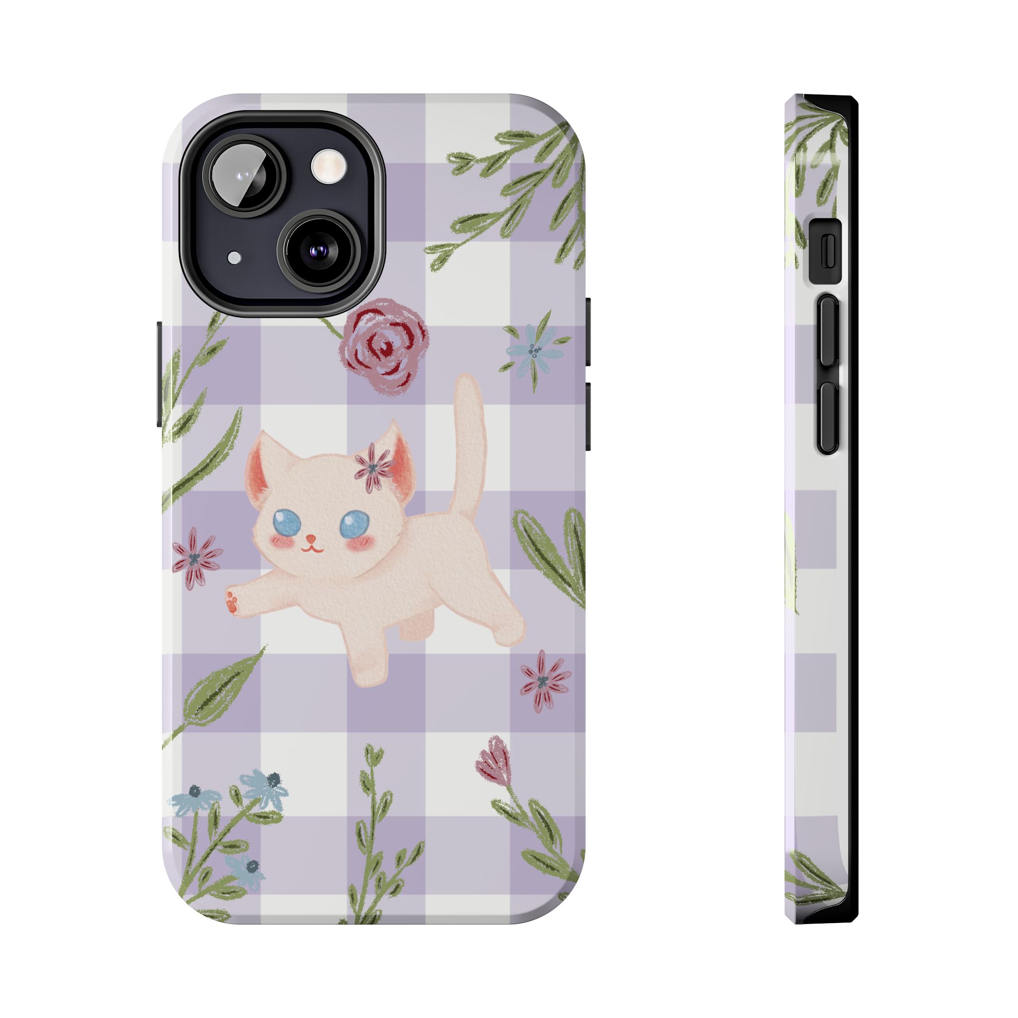 "Whiskers & Wildflowers" Phone Case - Image 46